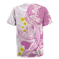 Purple Hawaii Shark Tattoo Rugby Jersey Puakenikeni Lei Plumeria Polynesian Pattern LT14 - Polynesian Pride