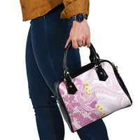 Purple Hawaii Shark Tattoo Shoulder Handbag Puakenikeni Lei Plumeria Polynesian Pattern LT14 - Polynesian Pride