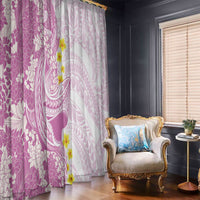 Purple Hawaii Shark Tattoo Window Curtain Puakenikeni Lei Plumeria Polynesian Pattern LT14 - Polynesian Pride