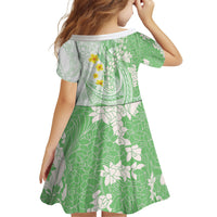 Green Hawaii Shark Tattoo Family Matching Mermaid Dress and Hawaiian Shirt Puakenikeni Lei Plumeria Polynesian Pattern