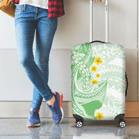 Green Hawaii Shark Tattoo Luggage Cover Puakenikeni Lei Plumeria Polynesian Pattern LT14 - Polynesian Pride