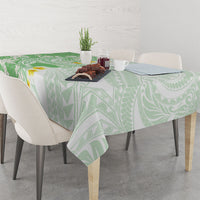 Green Hawaii Shark Tattoo Tablecloth Puakenikeni Lei Plumeria Polynesian Pattern LT14 - Polynesian Pride