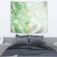 Green Hawaii Shark Tattoo Tapestry Puakenikeni Lei Plumeria Polynesian Pattern LT14 - Polynesian Pride