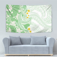 Green Hawaii Shark Tattoo Tapestry Puakenikeni Lei Plumeria Polynesian Pattern LT14 - Polynesian Pride