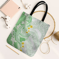 Green Hawaii Shark Tattoo Tote Bag Puakenikeni Lei Plumeria Polynesian Pattern LT14 Black Strap One Size Green - Polynesian Pride