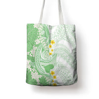 Green Hawaii Shark Tattoo Tote Bag Puakenikeni Lei Plumeria Polynesian Pattern LT14 - Polynesian Pride