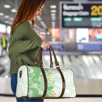 Green Hawaii Shark Tattoo Travel Bag Puakenikeni Lei Plumeria Polynesian Pattern LT14 - Polynesian Pride