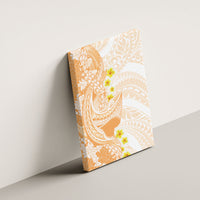 Orange Hawaii Shark Tattoo Canvas Wall Art Puakenikeni Lei Plumeria Polynesian Pattern LT14 - Polynesian Pride