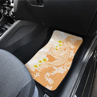 Orange Hawaii Shark Tattoo Car Mats Puakenikeni Lei Plumeria Polynesian Pattern LT14 - Polynesian Pride
