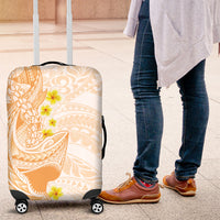 Orange Hawaii Shark Tattoo Luggage Cover Puakenikeni Lei Plumeria Polynesian Pattern LT14 Orange - Polynesian Pride