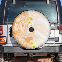 Orange Hawaii Shark Tattoo Spare Tire Cover Puakenikeni Lei Plumeria Polynesian Pattern LT14 Orange - Polynesian Pride