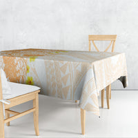 Orange Hawaii Shark Tattoo Tablecloth Puakenikeni Lei Plumeria Polynesian Pattern LT14 - Polynesian Pride
