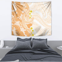 Orange Hawaii Shark Tattoo Tapestry Puakenikeni Lei Plumeria Polynesian Pattern LT14 - Polynesian Pride