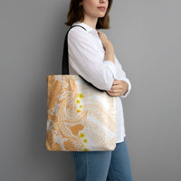 Orange Hawaii Shark Tattoo Tote Bag Puakenikeni Lei Plumeria Polynesian Pattern LT14 - Polynesian Pride