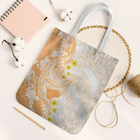 Orange Hawaii Shark Tattoo Tote Bag Puakenikeni Lei Plumeria Polynesian Pattern LT14 White Strap One Size Orange - Polynesian Pride