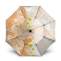 Orange Hawaii Shark Tattoo Umbrella Puakenikeni Lei Plumeria Polynesian Pattern LT14 One Size Folded 11.42 inch Opened Diameter 37.4 inch Orange - Polynesian Pride