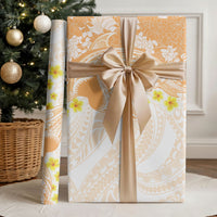 Orange Hawaii Shark Tattoo Wrapping Paper Puakenikeni Lei Plumeria Polynesian Pattern LT14 - Polynesian Pride