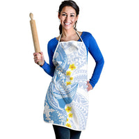 Blue Hawaii Shark Tattoo Apron Puakenikeni Lei Plumeria Polynesian Pattern LT14 - Polynesian Pride