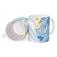 Blue Hawaii Shark Tattoo Ceramic Mug Puakenikeni Lei Plumeria Polynesian Pattern LT14 - Polynesian Pride