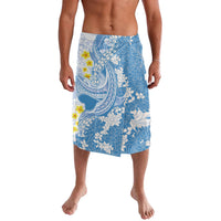 Blue Hawaii Shark Tattoo Lavalava Puakenikeni Lei Plumeria Polynesian Pattern LT14 Blue - Polynesian Pride