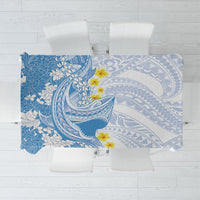 Blue Hawaii Shark Tattoo Tablecloth Puakenikeni Lei Plumeria Polynesian Pattern LT14 Blue - Polynesian Pride