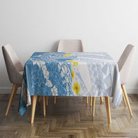 Blue Hawaii Shark Tattoo Tablecloth Puakenikeni Lei Plumeria Polynesian Pattern LT14 - Polynesian Pride
