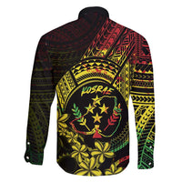 Reggae Kosrae Liberation Day Family Matching Long Sleeve Bodycon Dress and Hawaiian Shirt September 8 Polynesian Tattoo - Polynesian Pride