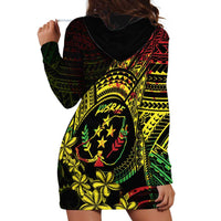 Reggae Kosrae Liberation Day Hoodie Dress September 8 Polynesian Tattoo - Polynesian Pride