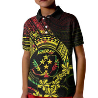 Reggae Kosrae Liberation Day Kid Polo Shirt September 8 Polynesian Tattoo - Polynesian Pride