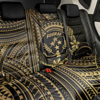 Gold Kosrae Liberation Day Back Car Seat Cover September 8 Polynesian Tattoo - Polynesian Pride