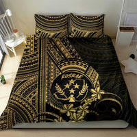 Gold Kosrae Liberation Day Bedding Set September 8 Polynesian Tattoo - Polynesian Pride