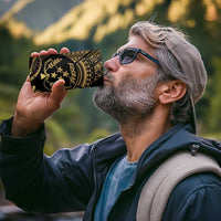 Gold Kosrae Liberation Day 4 in 1 Can Cooler Tumbler September 8 Polynesian Tattoo - Polynesian Pride