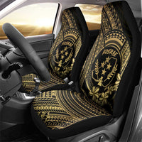 Gold Kosrae Liberation Day Car Seat Cover September 8 Polynesian Tattoo - Polynesian Pride