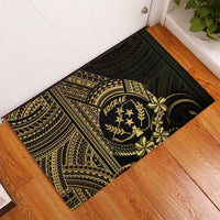 Gold Kosrae Liberation Day Rubber Doormat September 8 Polynesian Tattoo - Polynesian Pride