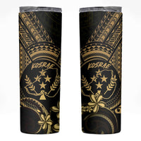 Gold Kosrae Liberation Day Skinny Tumbler September 8 Polynesian Tattoo - Polynesian Pride