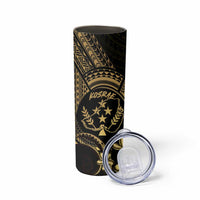 Gold Kosrae Liberation Day Skinny Tumbler September 8 Polynesian Tattoo - Polynesian Pride