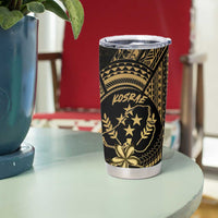 Gold Kosrae Liberation Day Tumbler Cup September 8 Polynesian Tattoo - Polynesian Pride