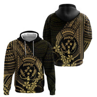 Gold Kosrae Liberation Day Zip Hoodie September 8 Polynesian Tattoo LT14 - Polynesian Pride