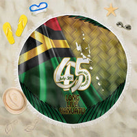 Long Live Vanuatu Independence Day Beach Blanket 45th Anniversary Woven Pattern LT14 One Size 150cm Reggae - Polynesian Pride