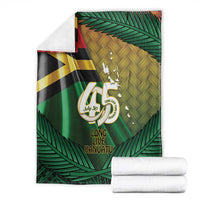 Long Live Vanuatu Independence Day Blanket 45th Anniversary Woven Pattern - Polynesian Pride