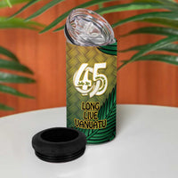 Personalised Long Live Vanuatu Independence Day 4 in 1 Can Cooler Tumbler 45th Anniversary Woven Pattern LT14 - Polynesian Pride