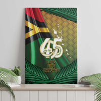 Long Live Vanuatu Independence Day Canvas Wall Art 45th Anniversary Woven Pattern LT14 - Polynesian Pride