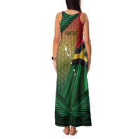 Personalised Long Live Vanuatu Independence Day Family Matching Tank Maxi Dress and Hawaiian Shirt 46th Anniversary Woven Pattern LT14 - Polynesian Pride