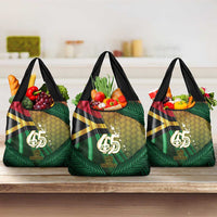 Long Live Vanuatu Independence Day Grocery Bag 45th Anniversary Woven Pattern - Polynesian Pride