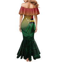 Personalised Long Live Vanuatu Independence Day Mermaid Dress 46th Anniversary Woven Pattern LT14 - Polynesian Pride