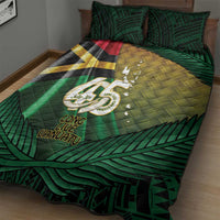 Long Live Vanuatu Independence Day Quilt Bed Set 46th Anniversary Woven Pattern LT14 - Polynesian Pride
