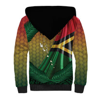 Personalised Long Live Vanuatu Independence Day Sherpa Hoodie 45th Anniversary Woven Pattern LT14 - Polynesian Pride