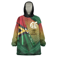 Personalised Long Live Vanuatu Independence Day Wearable Blanket Hoodie 46th Anniversary Woven Pattern LT14 One Size Reggae - Polynesian Pride