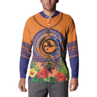 PNG New Ireland Province Button Sweatshirt Niu Ailan Necklace Polynesian Tattoo LT14 - Polynesian Pride