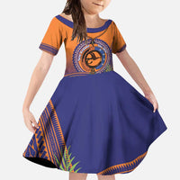 PNG New Ireland Province Family Matching Off Shoulder Maxi Dress and Hawaiian Shirt Niu Ailan Necklace Polynesian Tattoo - Polynesian Pride